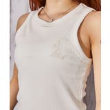 《合皮ロゴ刺繍×リブ素材》ノースリーブトップス タンク オールシーズン◎ | GORGE  | 詳細画像10 