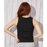 《合皮ロゴ刺繍×リブ素材》ノースリーブトップス タンク オールシーズン◎ | GORGE  | 詳細画像14 