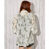 《シアー・インナー付き》チョウ柄シャツ／モードカジュアル／春夏／全２色 | GORGE  | 詳細画像10 