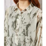 《シアー・インナー付き》チョウ柄シャツ／モードカジュアル／春夏／全２色 | GORGE  | 詳細画像12 