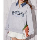 モクグレー | 《デニム襟 ハーフＺＩＰ》トレーナー／カジュアル×ストリート／春秋／全３色 | GORGE 