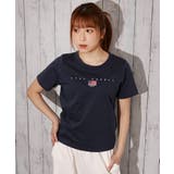 ネイビー | 《ＵＳＡ国旗刺繍×カレッジロゴ》Ｔシャツ／ストリート／春夏秋／全３色 | GORGE 