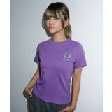 パープル | 《ビジューロゴ》Tシャツ/カジュアル×モード/春夏/全3色 | GORGE