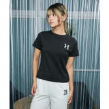 ブラック | 《ビジューロゴ》Tシャツ/カジュアル×モード/春夏/全3色 | GORGE