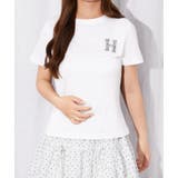オフホワイト | 《ビジューロゴ》Tシャツ/カジュアル×モード/春夏/全3色 | GORGE