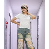 《ラインストーンロゴ》クロスストラップリブカットソー／Ｙ２Ｋ／春夏秋／全３色 | GORGE  | 詳細画像1 