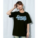 ブラック | 《ダメージデニムロゴ》Tシャツ/ストリート×Y2K/春夏/全3色 | GORGE