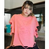 ピンク | 《ダメージ加工・抜け感》エンボスロゴＴシャツ／ストリート×モード／春夏／全３色 | GORGE 