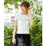 《フラワー総柄×ロゴ刺繍》カットソー／Ｙ２Ｋ韓国ガーリー／春夏秋／全３色 | GORGE  | 詳細画像4 