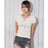 《フロントレースアップ×リブトップス》カットソー フェミニン×Y2K 春夏 | GORGE | 詳細画像13