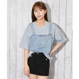 《デニムビスチェドッキング》Ｔシャツ／Ｙ２Ｋ／春夏／全３色 | GORGE  | 詳細画像5 