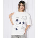 オフホワイト | 《スターモチーフ×刺繍デザイン》Tシャツ/カジュアル×Y2K/春夏/全2色 | GORGE