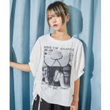 オフホワイト | 《フォトプリント×ドロストデザイン》チュニック/モードカジュアル/春夏/全2色 | GORGE