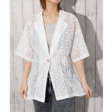 オフホワイト | 《総レース》半袖テーラードジャケット／キレイめカジュアル／春夏／全２色 | GORGE 