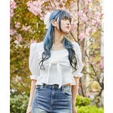 オフホワイト | 《フロントリボン×シャーリング》ブラウス／フェミニン／春夏／全3色 | GORGE 