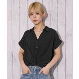 ブラック | 《さらしぼ 抜け感》タケノコスキッパーシャツ ナチュラル×リラックス | GORGE