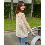 《かぎ針編み レースアップ》タンクトップ ナチュラル×フェミカジュ | GORGE | 詳細画像5