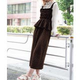 《ドット柄 シャーリングペプラム》カットジョーゼットキャミワンピース フェミニン… | GORGE | 詳細画像10