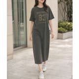 《ピグメント加工 カレッジロゴ》ナンバープリントロングワンピース ストリート×カ… | GORGE | 詳細画像4