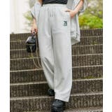 オートミール | 《ワイドシルエット×ロゴ刺繍》スウェットパンツ/ストリート/春夏秋/全3色 | GORGE
