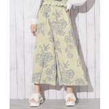 ベージュ | 《花柄プリント・ムラ染め風》ワイドパンツ／フェミニン／春夏秋／全３色 | GORGE 