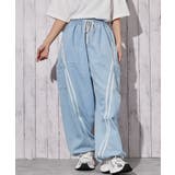 《デニム×カーゴ×ライン》ワイドカーゴパンツ ストリート オールシーズン | GORGE  | 詳細画像2 