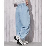 《デニム×カーゴ×ライン》ワイドカーゴパンツ ストリート オールシーズン | GORGE  | 詳細画像6 