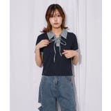 《デニム切替・レースアップ》カットソー/カジュアル×トレンド/春夏/全3色 | GORGE | 詳細画像9
