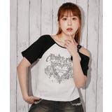 オフホワイト | 《ワンショルダー×グラフィック》Ｔシャツ／ストリート×Ｙ２Ｋ／春夏秋／全２色 | GORGE 