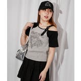 《ワンショルダー×グラフィック》Ｔシャツ／ストリート×Ｙ２Ｋ／春夏秋／全２色 | GORGE  | 詳細画像1 