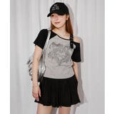 《ワンショルダー×グラフィック》Ｔシャツ／ストリート×Ｙ２Ｋ／春夏秋／全２色 | GORGE  | 詳細画像3 