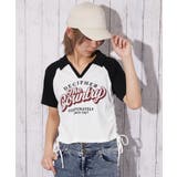 オフホワイト | 《配色ラグラン×英字ロゴ》スキッパーＴシャツ／ストリート／春夏／全２色 | GORGE 
