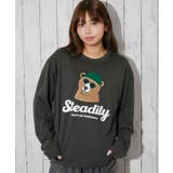 チャコール | サガラ刺繍 アニマル長袖Tシャツ|全4色 | GORGE
