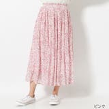 ピンク | ヒョウシフォンプリーツスカート | GORGE 