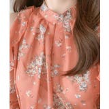 オープンショルダー小花柄シフォンブラウス | Grandeir | 詳細画像11