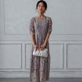 パワーショルダーレースロングドレス 結婚式 二次会 | epicday | 詳細画像9 