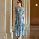 パワーショルダーレースロングドレス 結婚式 二次会 | epicday | 詳細画像13 
