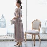 パワーショルダーレースロングドレス ドレス 結婚式 | epicday | 詳細画像6