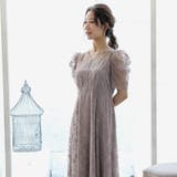 パワーショルダーレースロングドレス ドレス 結婚式 | epicday | 詳細画像7