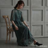 スモークグリーン | オールレースチャイナディティールワンピース ドレス 結婚式 | epicday