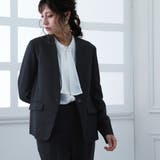 洗えるノーカラージャケットスーツセットアップ 洗濯機OK 仕事 | epicday | 詳細画像19 