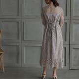 バックリボンレースロングワンピース ドレス 結婚式 | epicday | 詳細画像3 