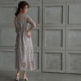 バックリボンレースロングワンピース ドレス 結婚式 | epicday | 詳細画像8 