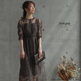 バックリボンレースロングワンピース ドレス 結婚式 | epicday | 詳細画像18 