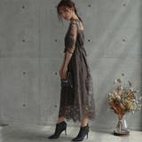 バックリボンレースロングワンピース ドレス 結婚式 | epicday | 詳細画像22 