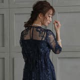 バックリボンレースロングワンピース ドレス 結婚式 | epicday | 詳細画像40 