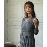 ダークカーキ | オールレースメローロングドレス 結婚式 ワンピース | epicday