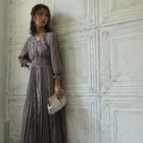 レースアンドプリーツロングドレス 結婚式 ワンピース | epicday | 詳細画像3 