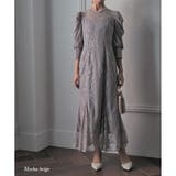 モカベージュ | ギャザースリーブレースロングドレス 結婚式 ワンピース | epicday