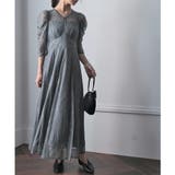 ギャザースリーブレースロングドレス 結婚式 ワンピース | epicday | 詳細画像21 